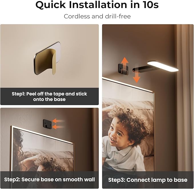 FULEN 2 Pack Picture Lights for Wall