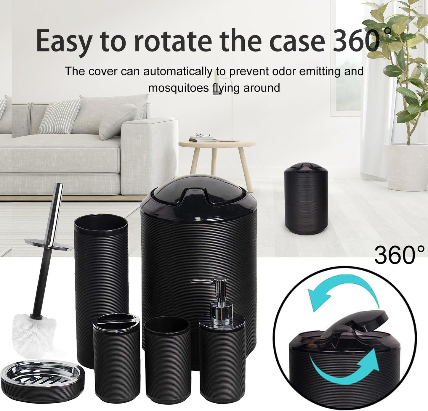 Bathroom Accessories Set 6 Piece Bath Ensemble