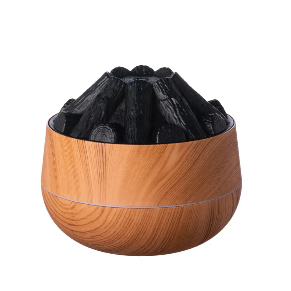 FlameMist Essential Oil Diffuser Room Decor ZYLA HOMES Light Wood Grain